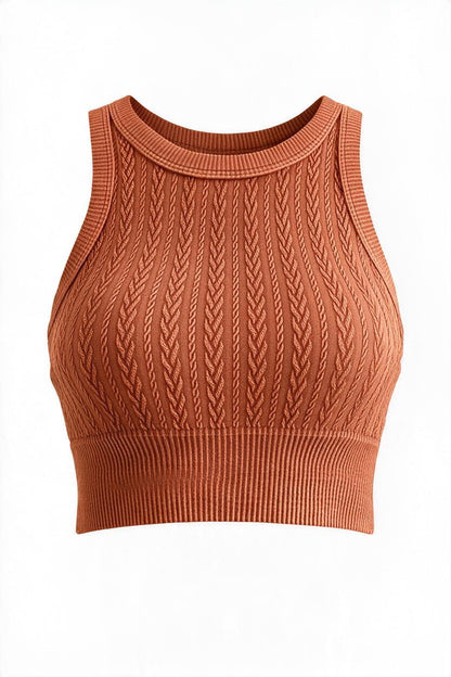 Vintage Cable Highneck Cami-9888