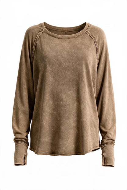 Thumbhole Scoop Top