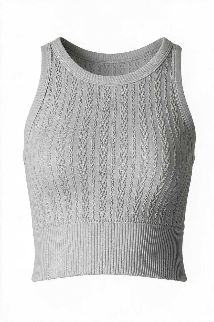 Cable Highneck Cami-9905