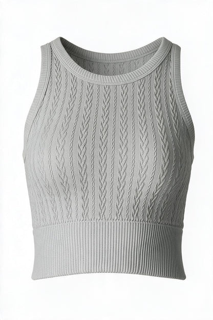 Cable Highneck Cami-9905