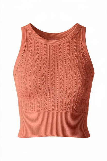 Cable Highneck Cami-9905