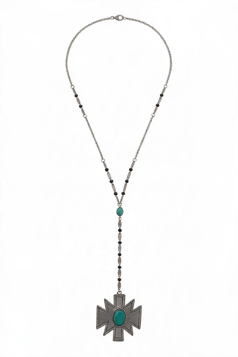 Large Medallion With Turquoise Necklace