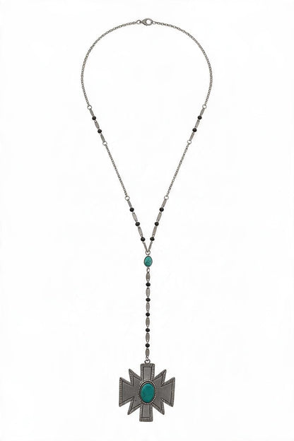 Large Medallion With Turquoise Necklace