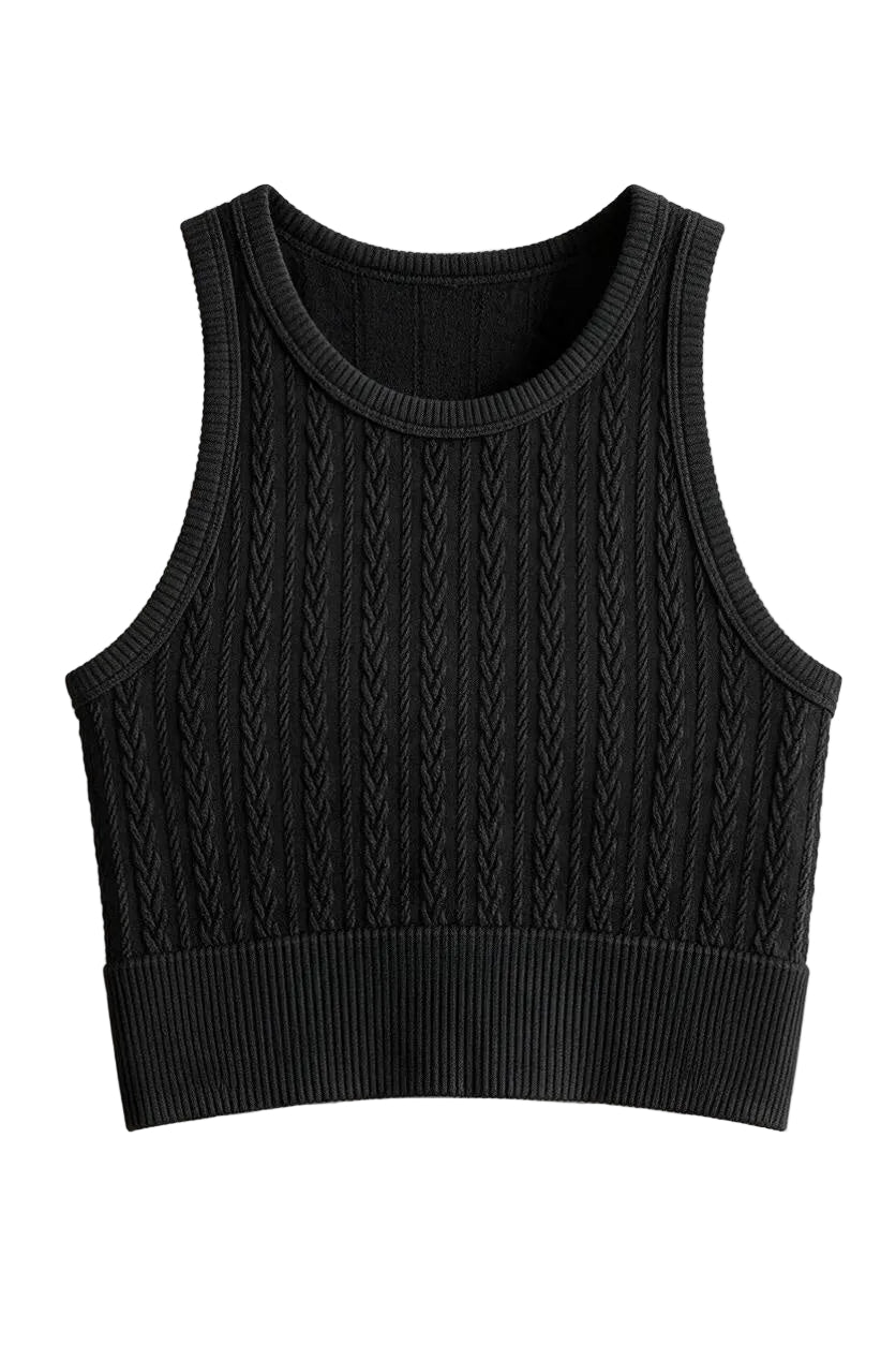 Cable Highneck Cami-9905