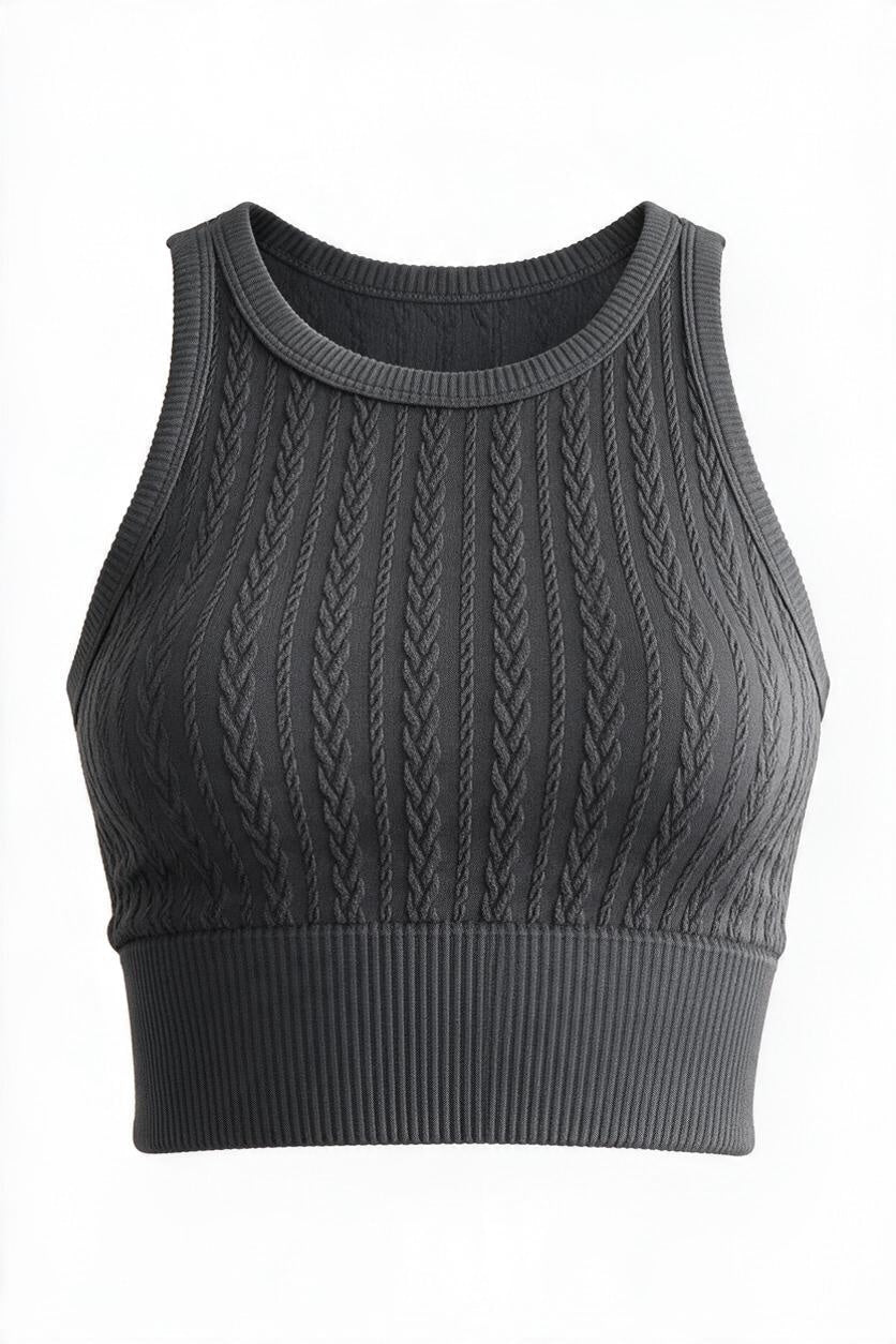 Cable Highneck Cami-9905