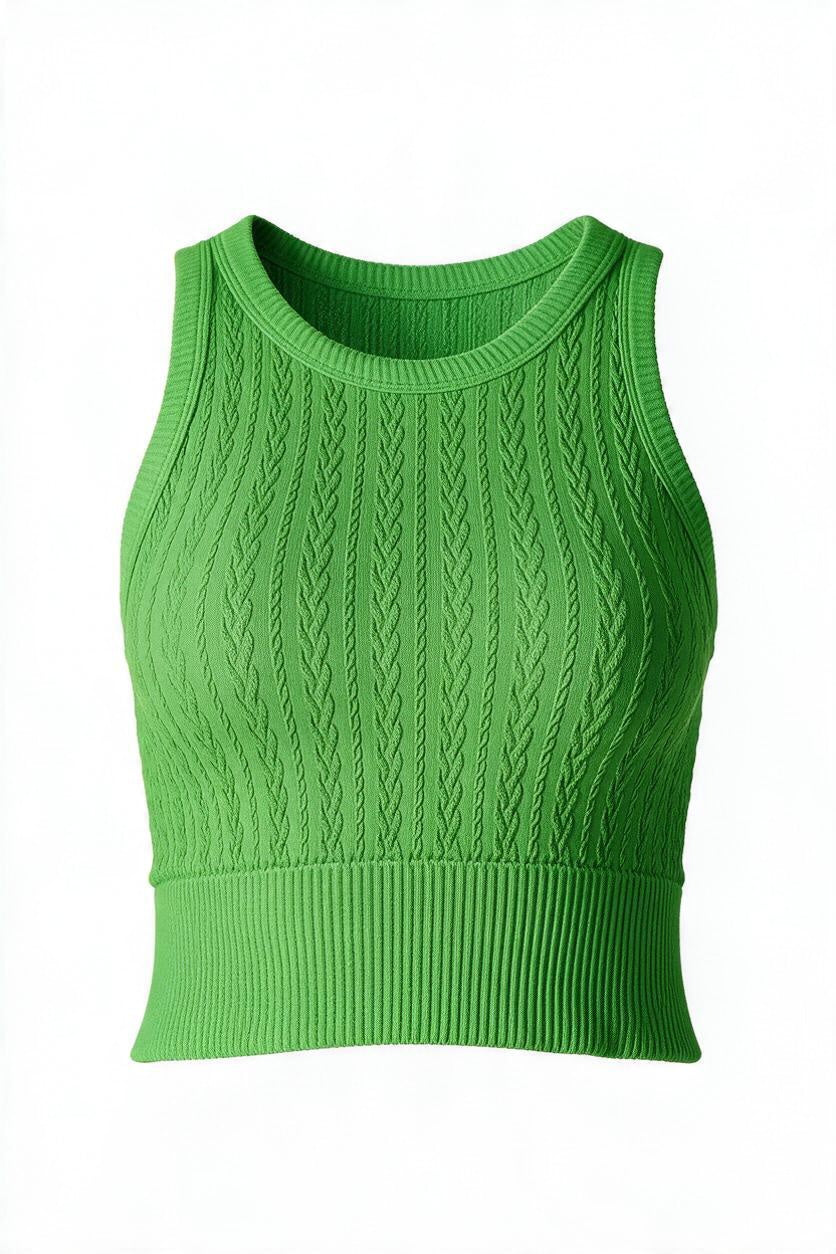 Cable Highneck Cami-9905