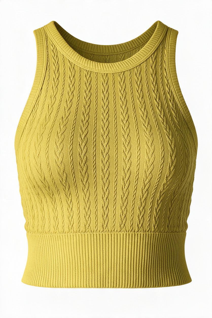 Cable Highneck Cami-9905