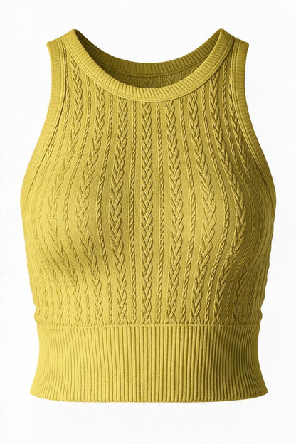 Cable Highneck Cami-9905
