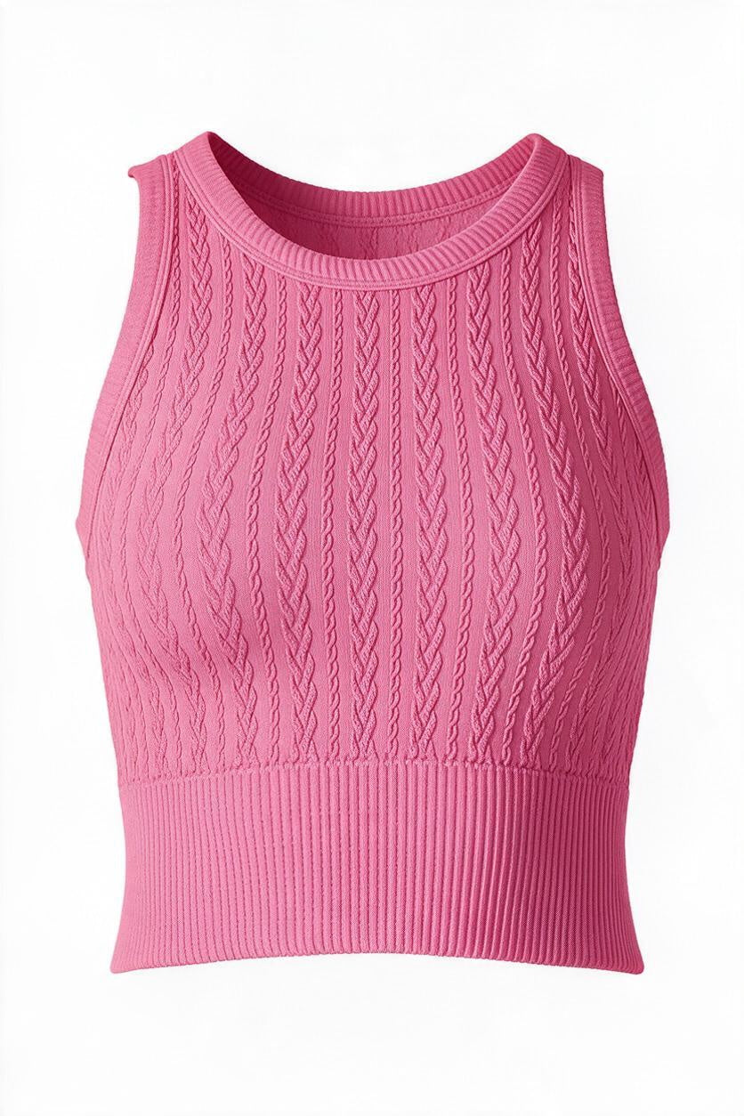 Cable Highneck Cami-9905