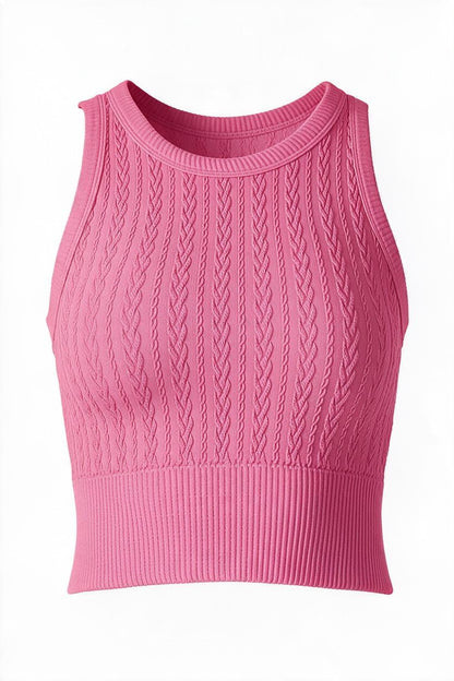 Cable Highneck Cami-9905