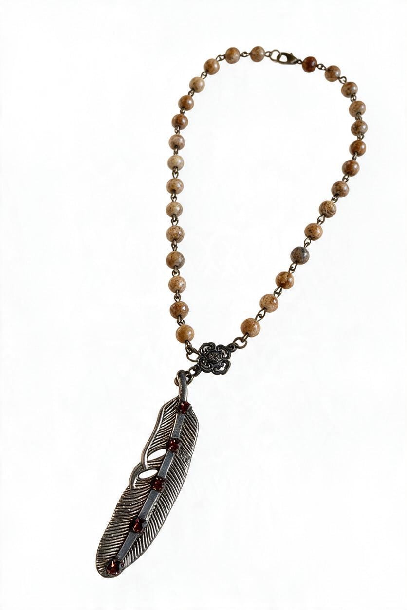 Bling Feather Necklace