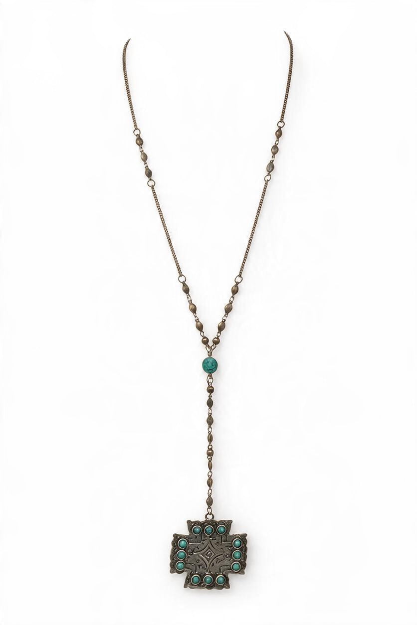 Small Fat Cross Necklace