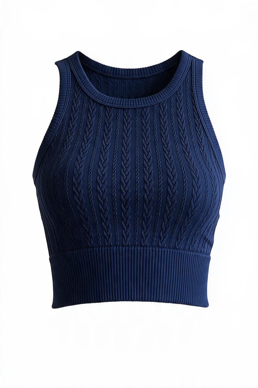 Cable Highneck Cami-9905