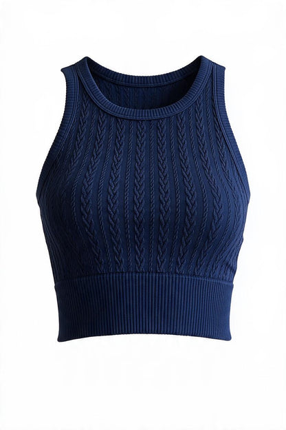 Cable Highneck Cami-9905