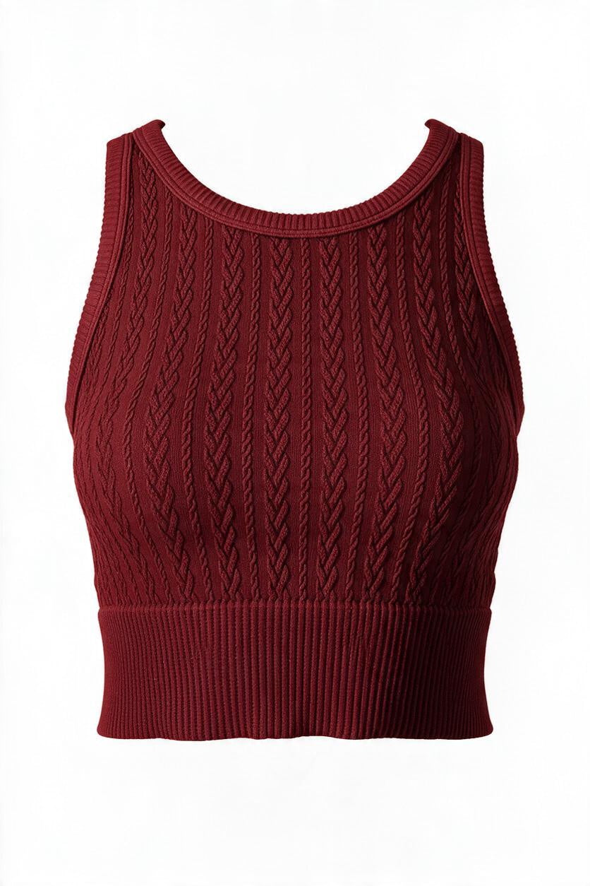 Cable Highneck Cami-9905