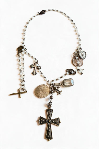 Shimmer Bead Cross & Charms