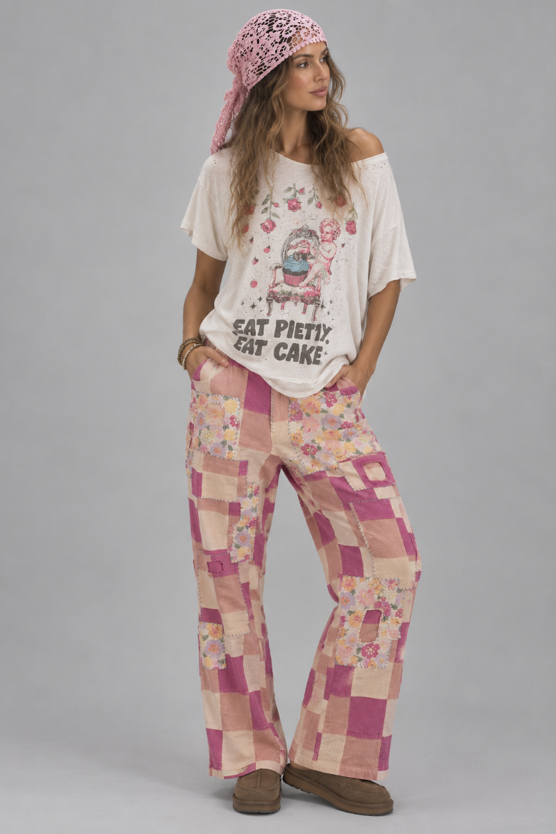 Pink Patched Pants
