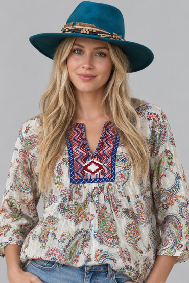 Boho Aztec Blouse