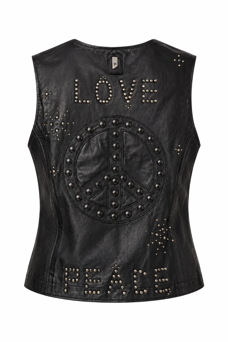 Love & Peace Leather Vest