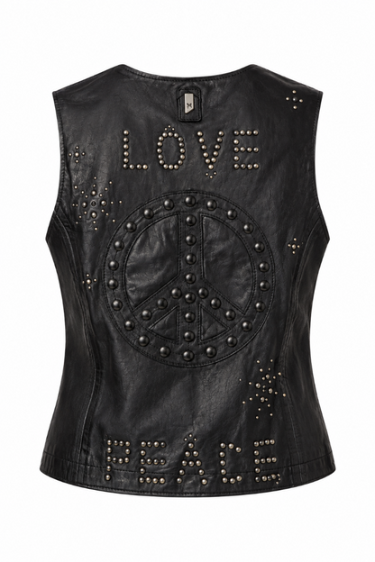 Love & Peace Leather Vest