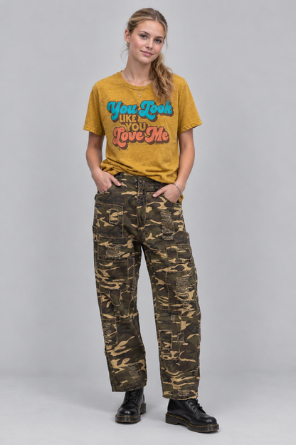 Patched Camo Pants