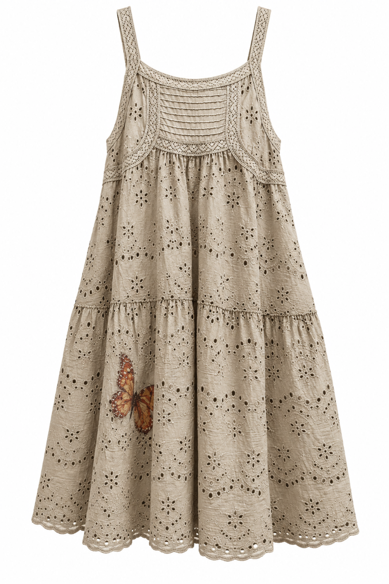 Sleeveless Eyelet Tunic