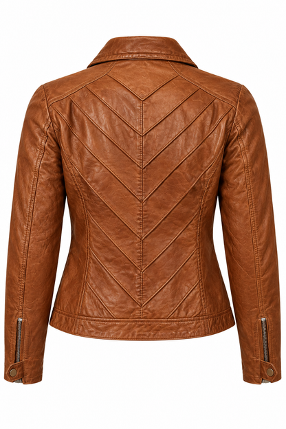 Chevron Leather Jacket