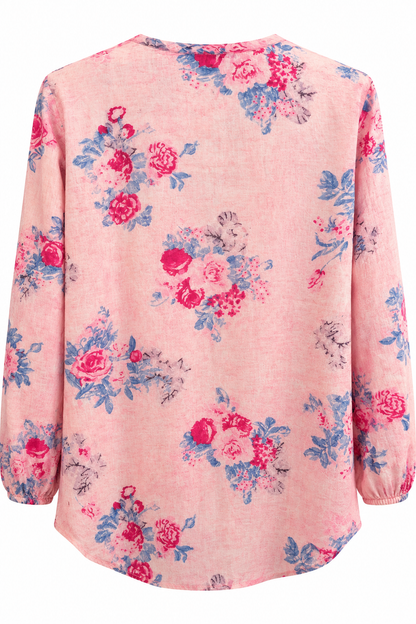 Embroidered Tie Front Blouse