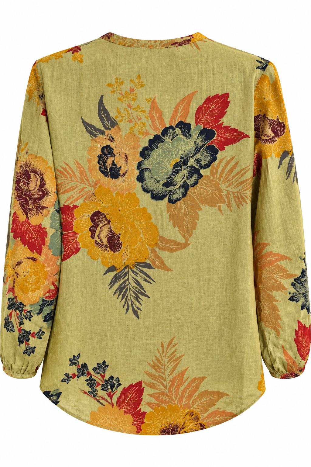 Embroidered Tie Front Blouse