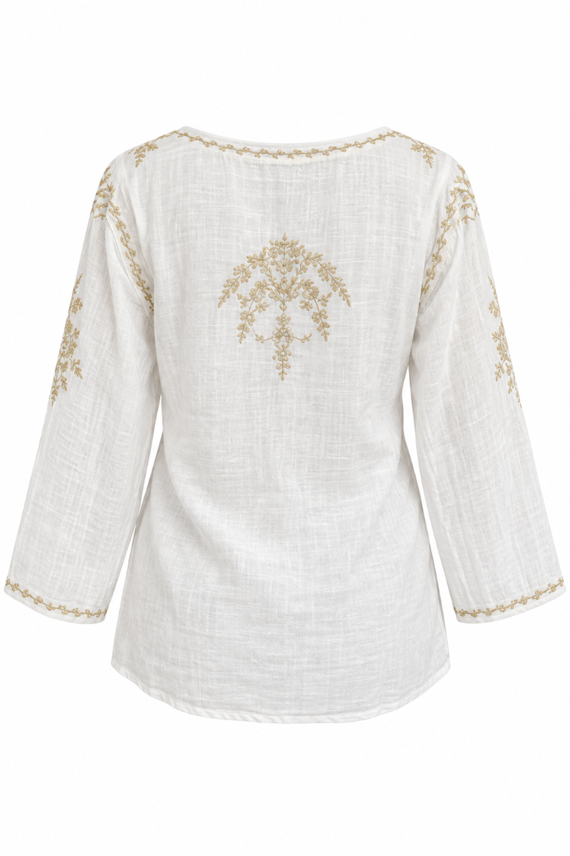 Paisley Embroidery Top