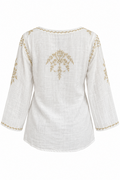 Paisley Embroidery Top