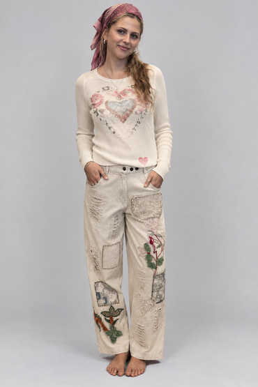 Lace Heart Pants