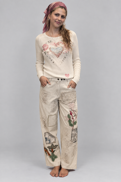 Lace Heart Pants