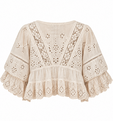 Softly Worn Eyelet Top