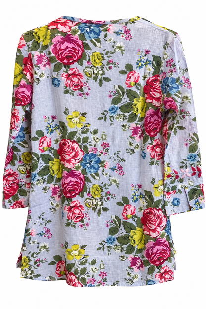 Embroidered V Blouse