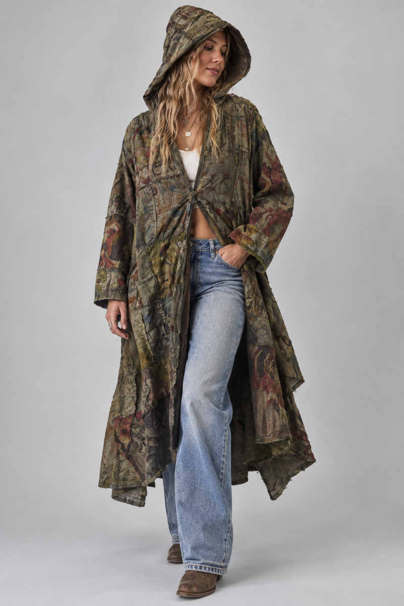Patchwork Hooded Jacket