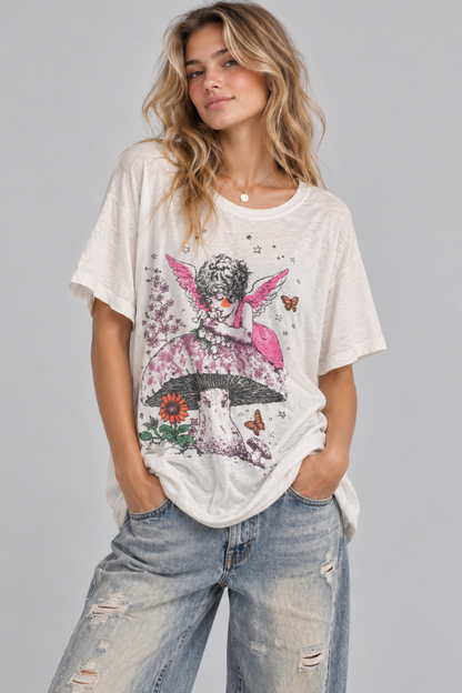 Worn and Weathered Tee - Fairy