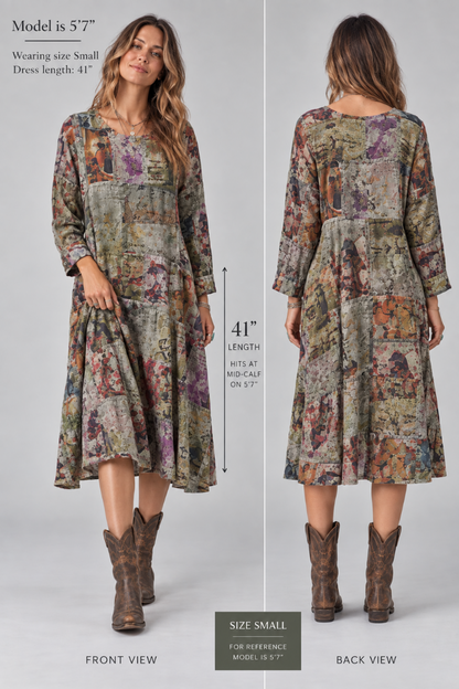 Patchwork Woven Dress