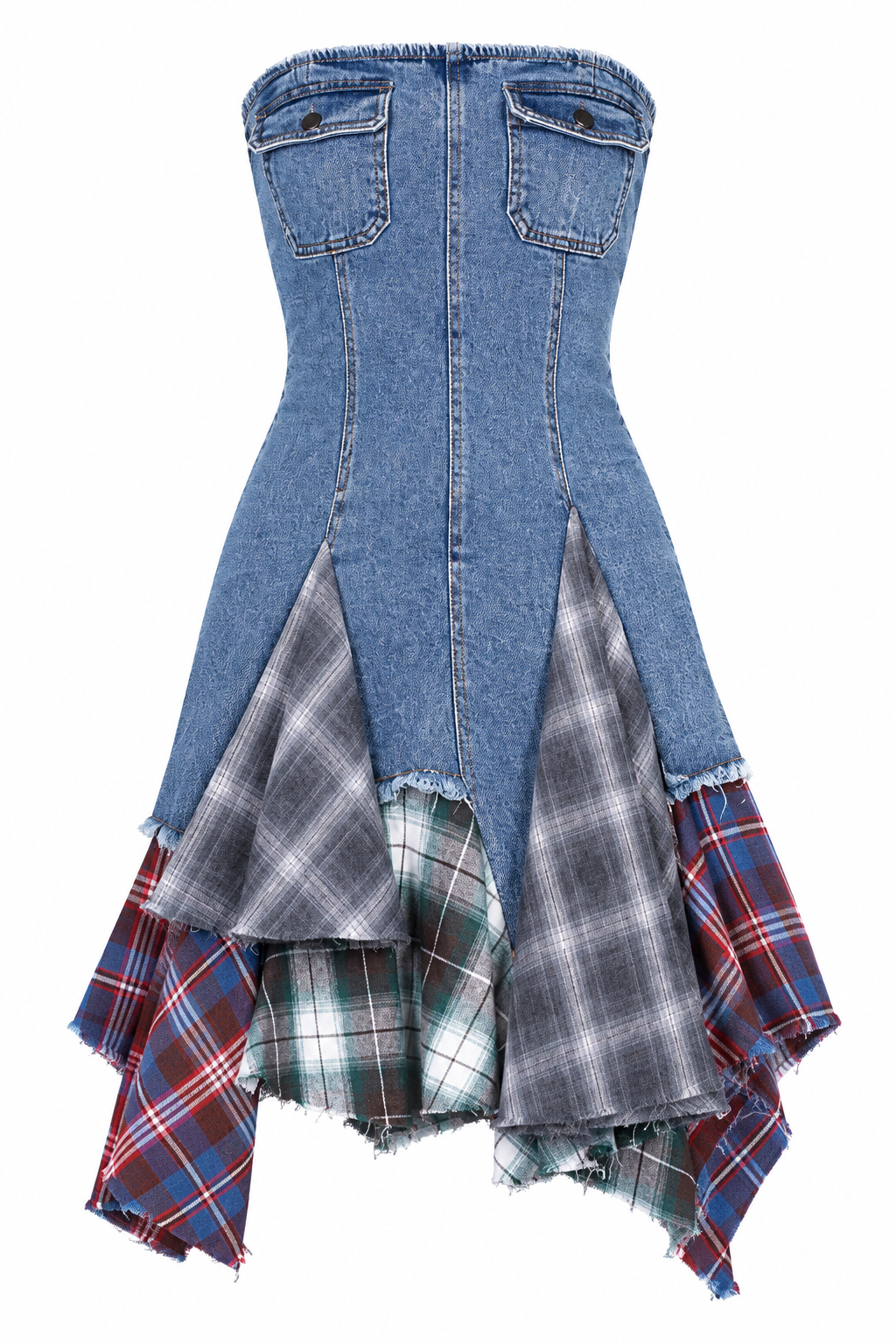 Strapless Flannel Dress