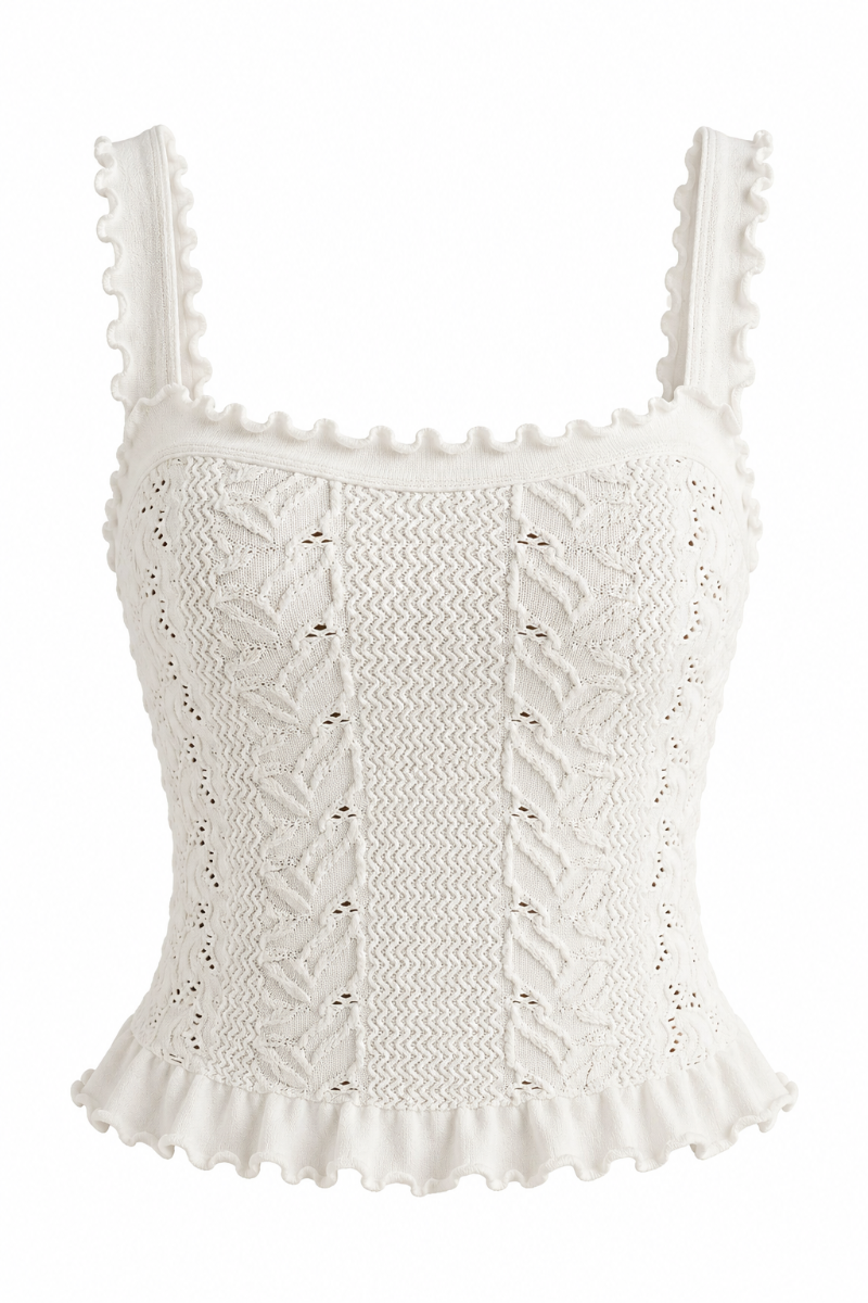 So Soft Frill Square Neck Tank