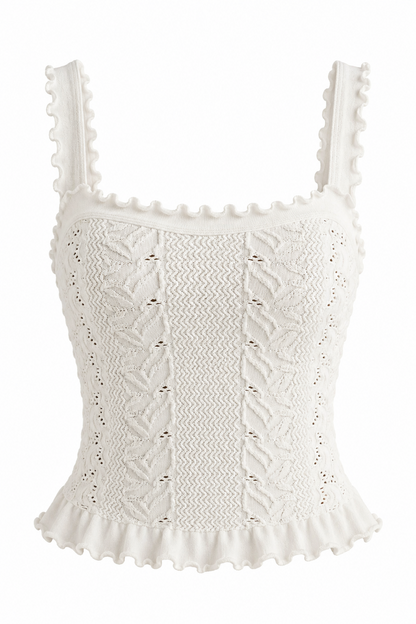 So Soft Frill Square Neck Tank