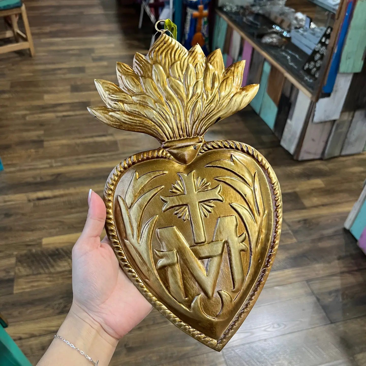 Jesus Mary Hollow Heart Ornaments