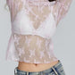 Sheer Lace Top-9967