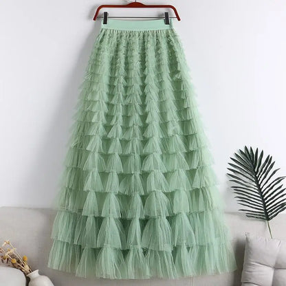 Combo Sized Ruffled Tulle Skirt