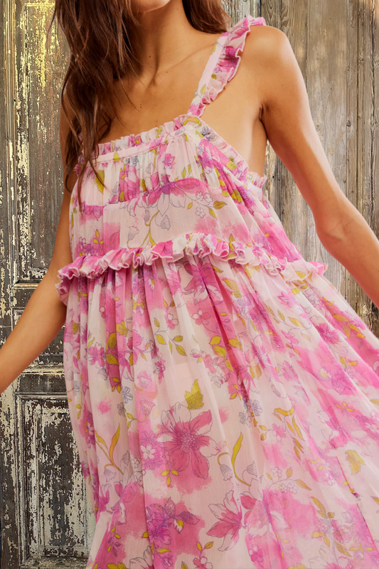 Moon Phase Printed Midi