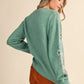 Green Embroidered Sweater