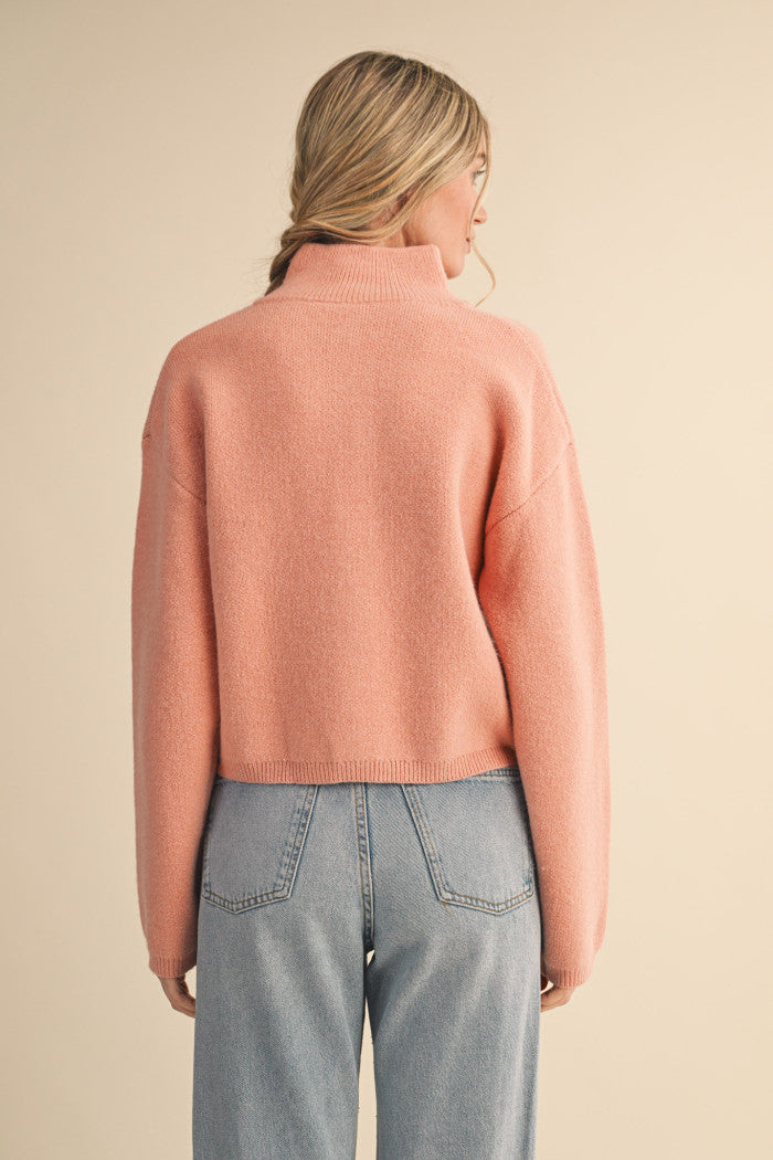 Pink Zip Sweater