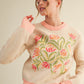 Coral Band Sweater