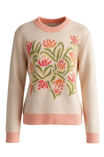 Coral Band Sweater