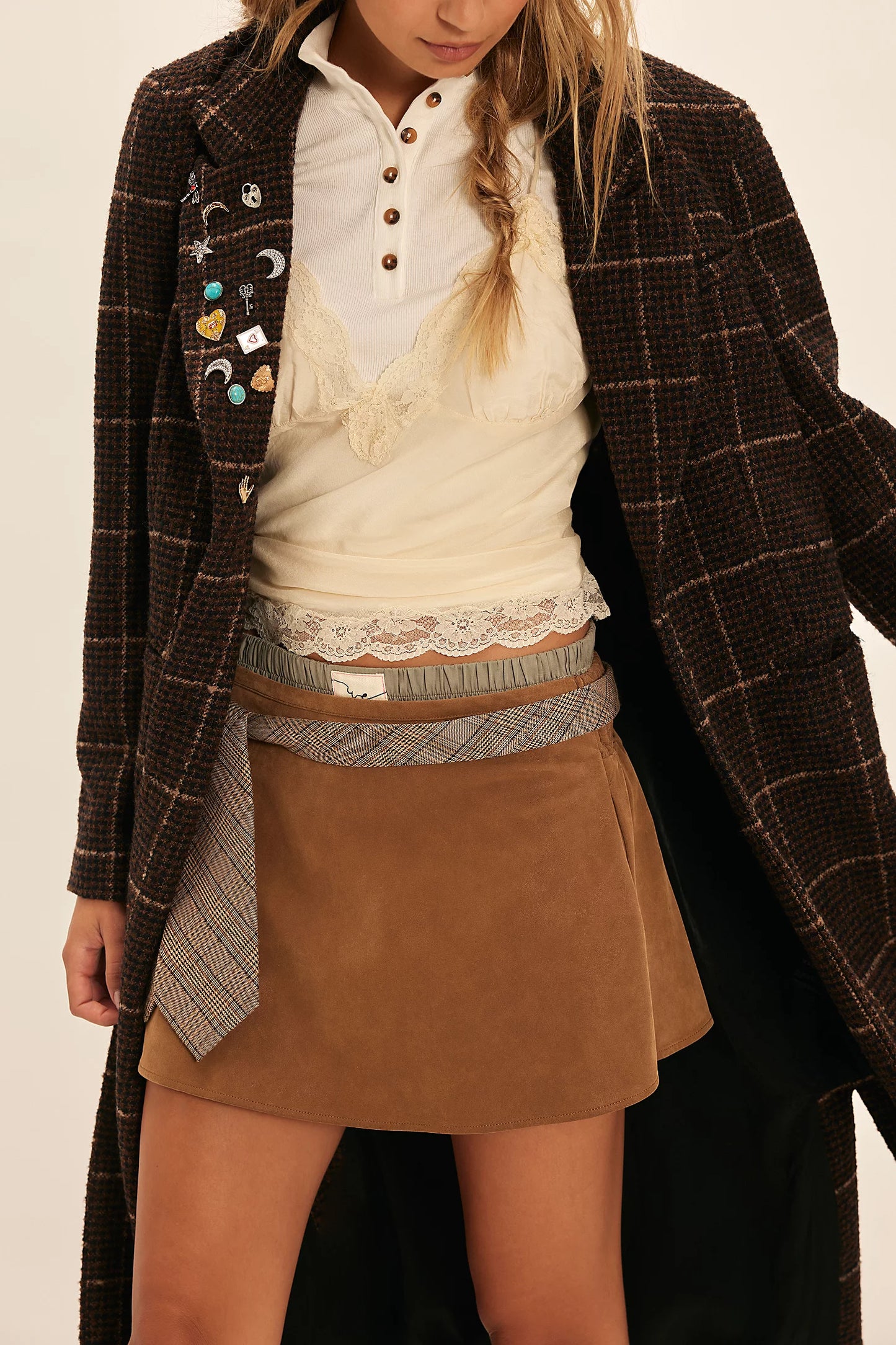 Paradise Found Suede Skort